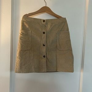 Snap front Little English corduroy skirt, size 12.